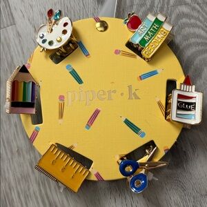 Piper K School Themed Enamel Hair Claws